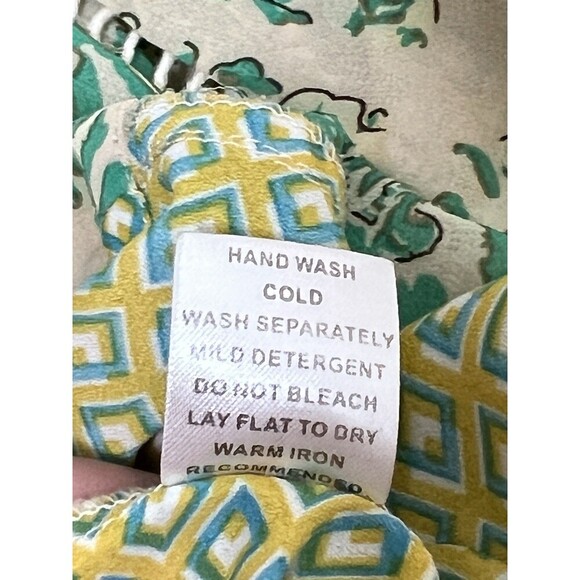 Jade Melody Tam Mixed Media Boho Peasant Top Blouse Sz M Lightweight Semi‎ Sheer - Picture 10 of 10